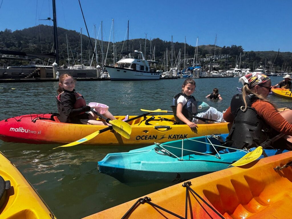 Students kayaking